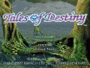 Tales of Destiny (US) screen shot title